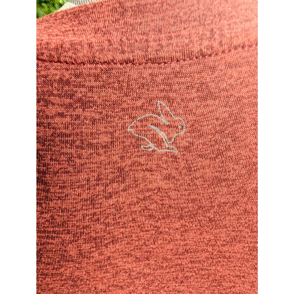 Rabbit Running Men's Small Rust Red Heather Long Sleeve Performance Shirt - Picture 9 of 10